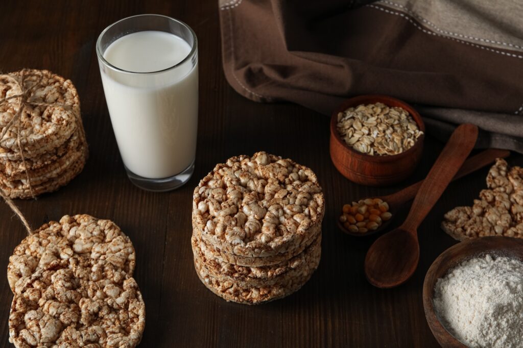 Healthy food, food for diet and weight loss - crispbreads